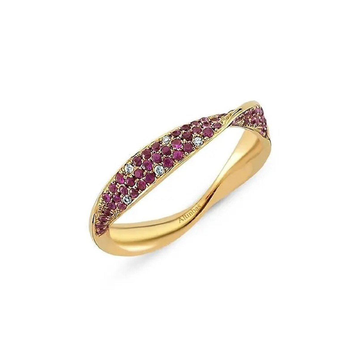 0.02 Karat Pırlanta Safir Yüzük