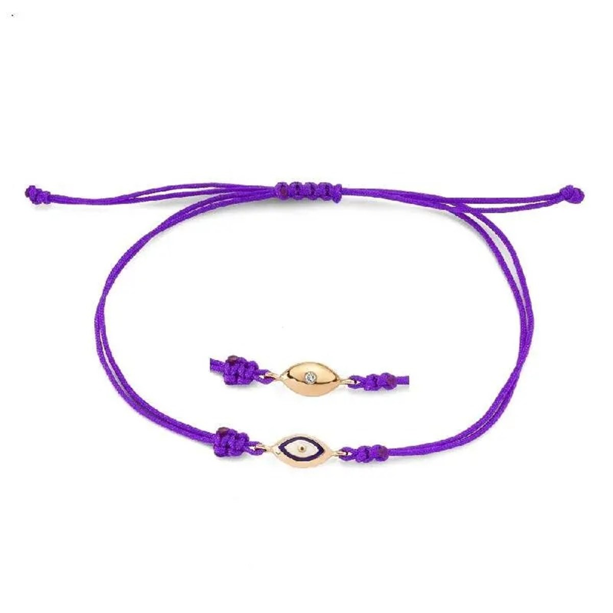 0.03 Karat Pırlanta İpli Nazar Boncuklu Bileklik