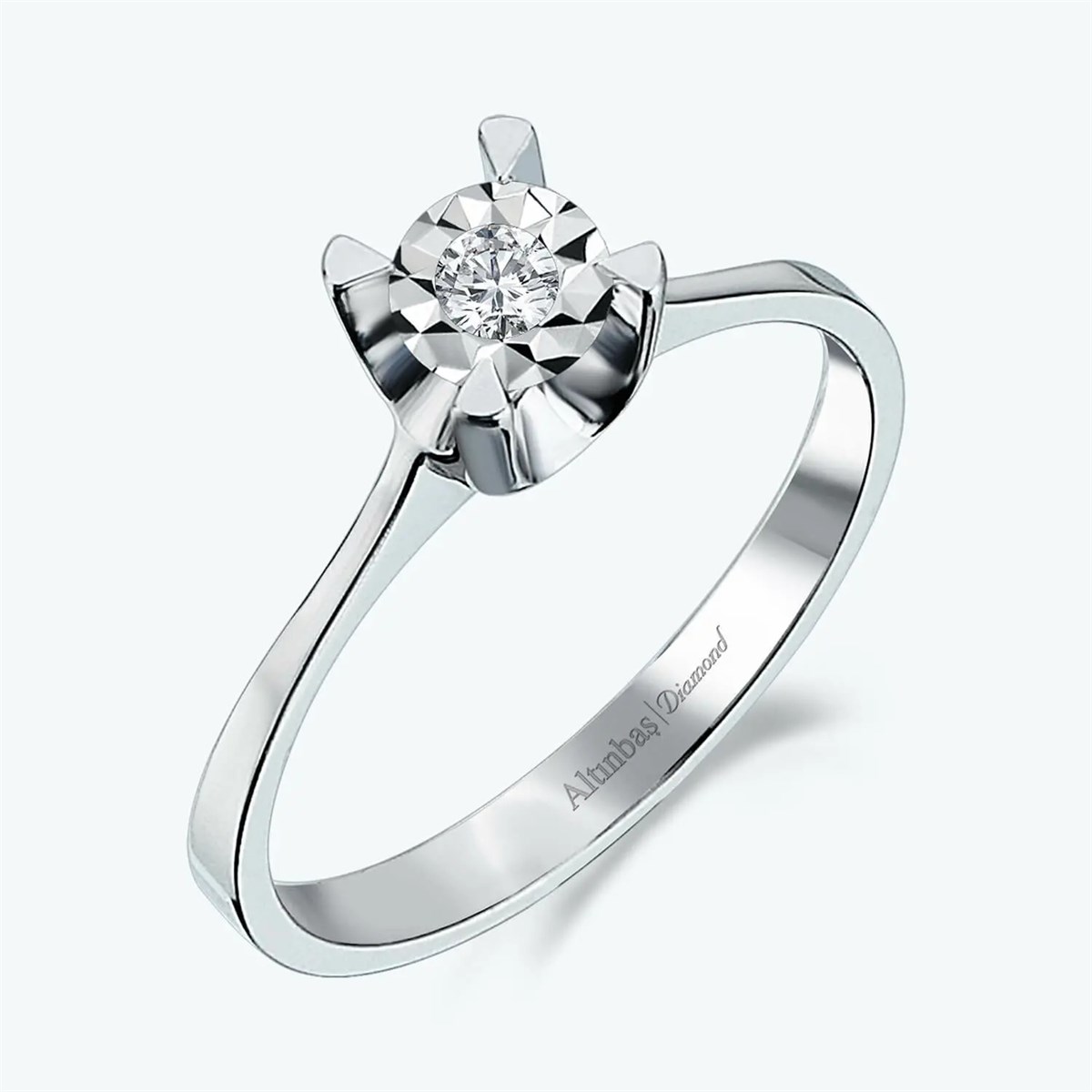 0.06 Karat Pırlanta Tektaş Yüzük