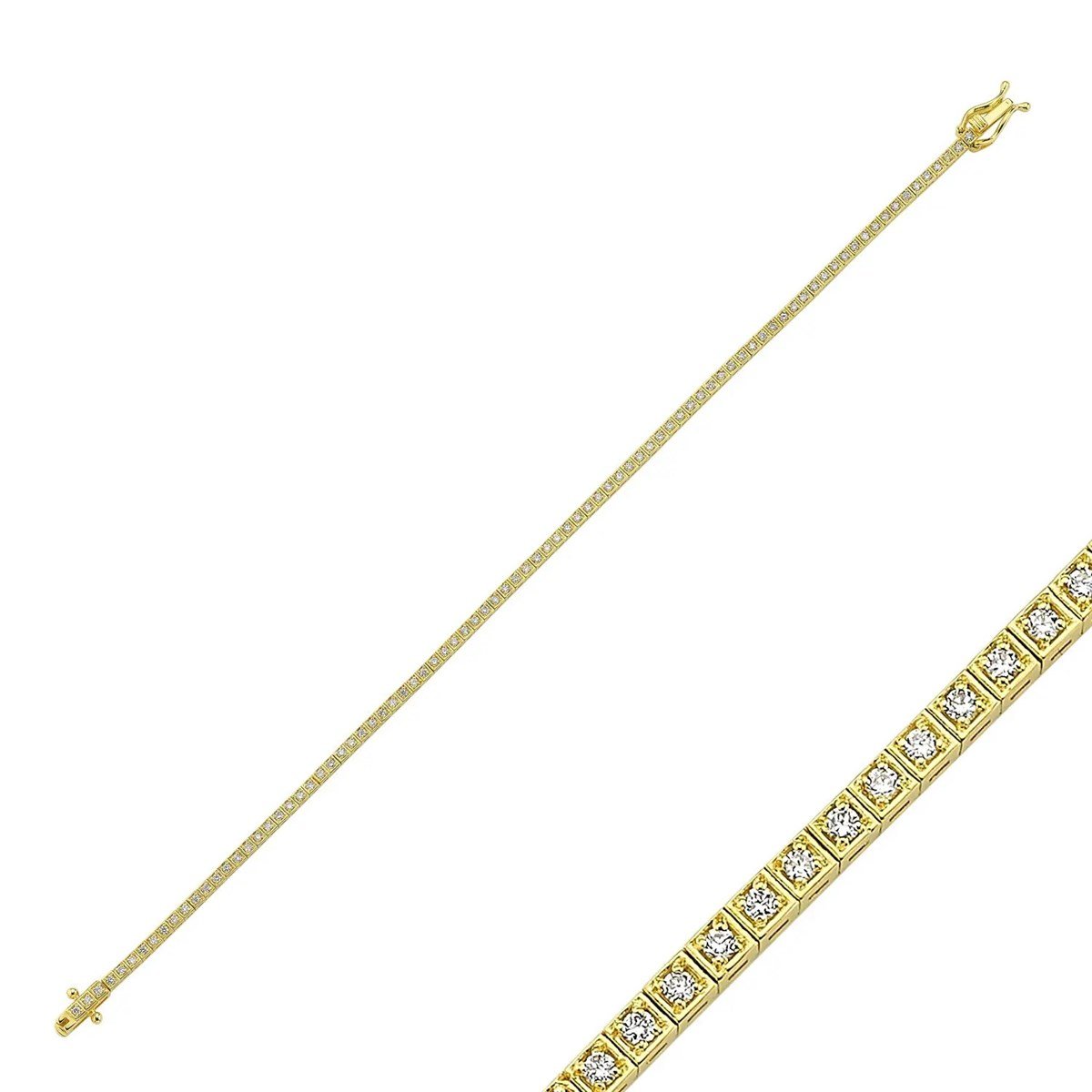 0.62 Karat Pırlanta Su Yolu Bileklik