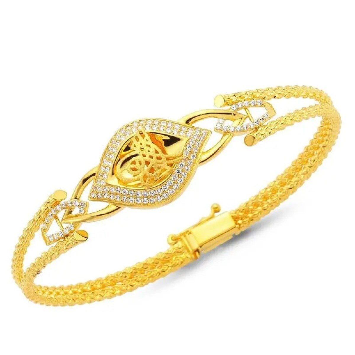 22 Ayar Altın Tuğralı Bilezik