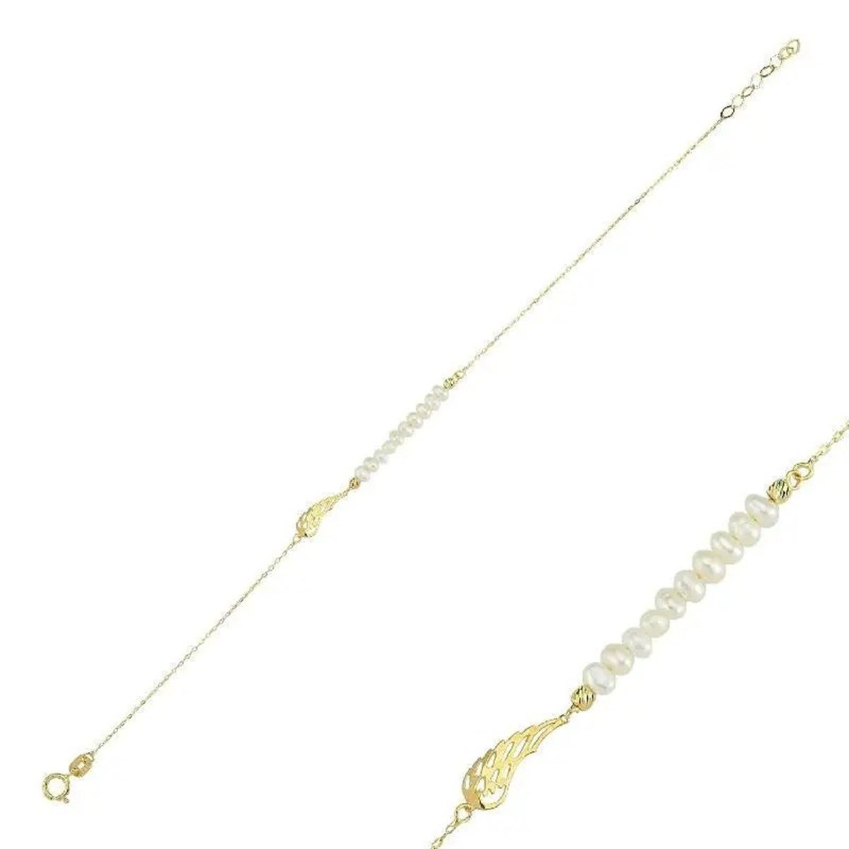 Altın İnci Kanat Bileklik