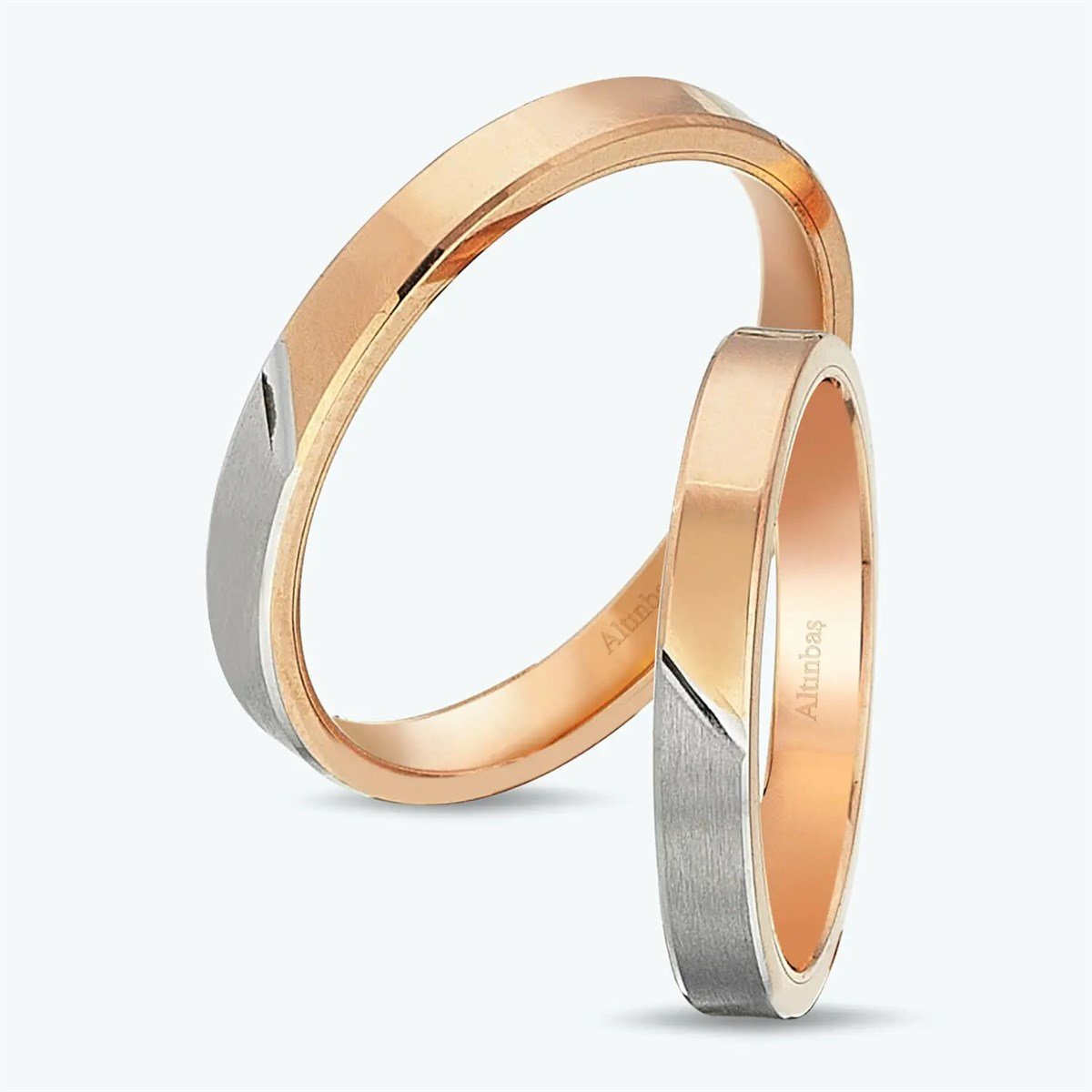 Pırlantalı Altın İkili Alyans