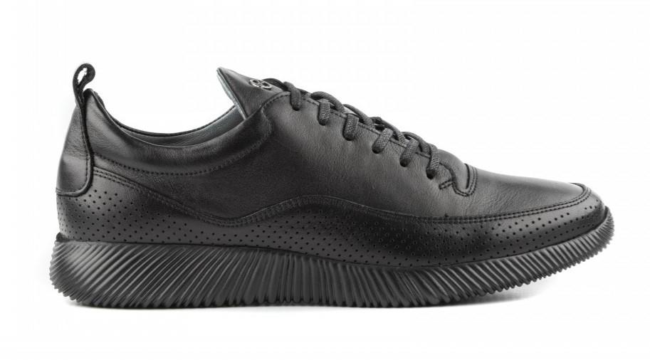 02506 Hakiki Deri Erkek Sneaker Ayakkabı Siyah