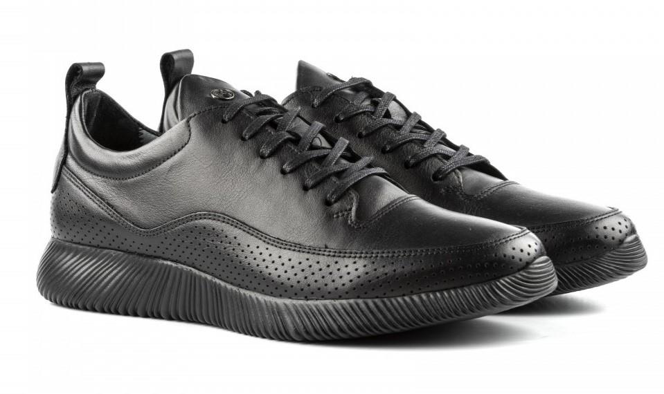 02506 Hakiki Deri Erkek Sneaker Ayakkabı Siyah