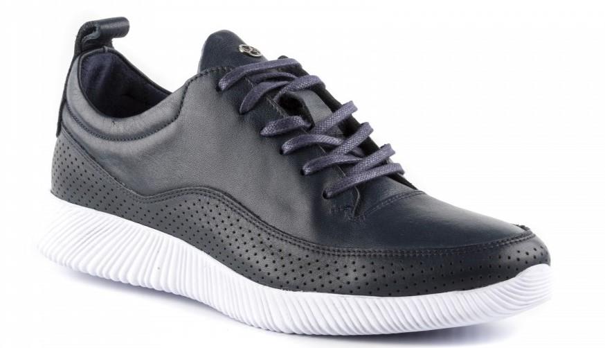 02506 Hakiki Deri Erkek Sneaker Ayakkabı Lacivert