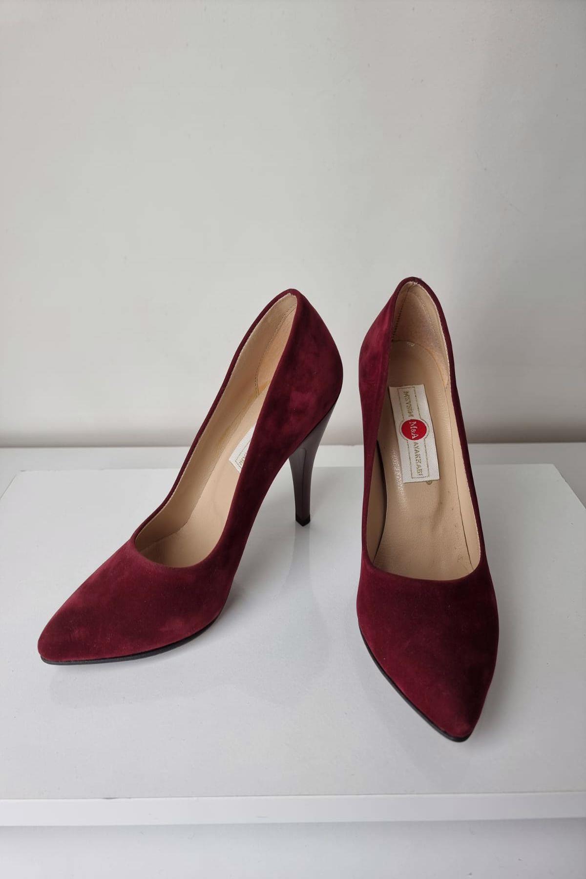 1140 Kadın Stiletto Topuklu Ayakkabı Bordo