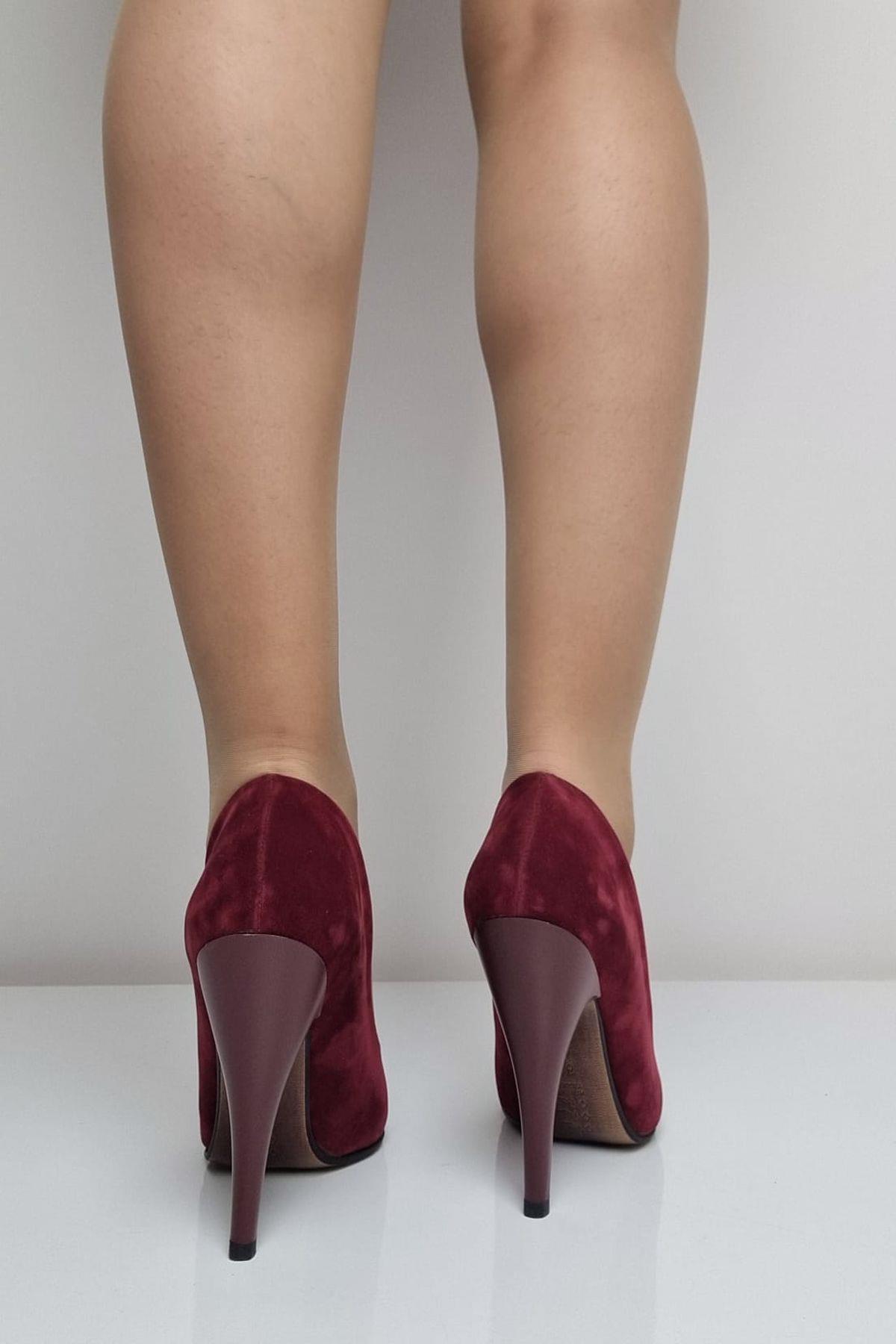 1140 Kadın Stiletto Topuklu Ayakkabı Bordo