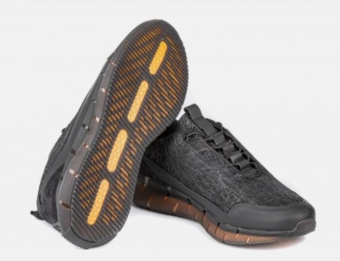 12548 Süet Detaylı Hakiki Deri Sneaker Siyah