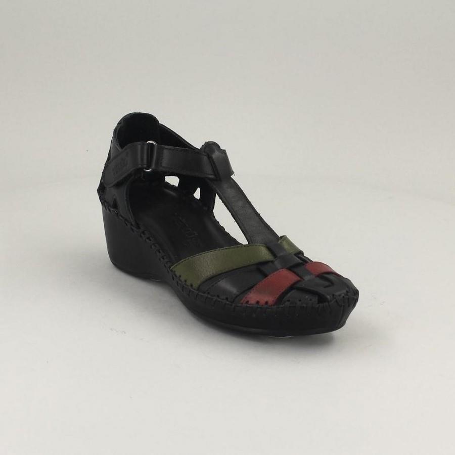 18791382 Comfort Taban Hakiki Deri Sandalet Siyah