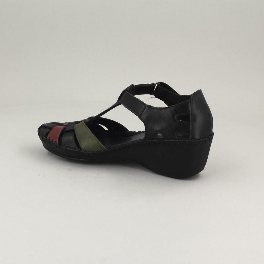 18791382 Comfort Taban Hakiki Deri Sandalet Siyah