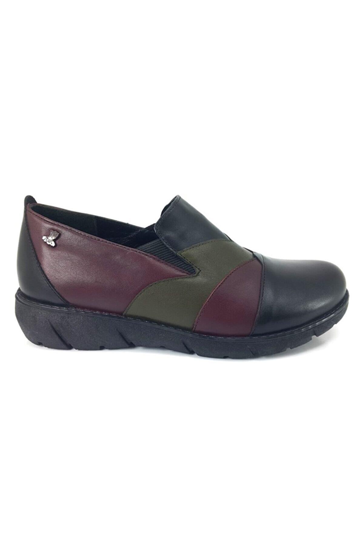 1953704 Hakiki Deri Kadın Smart Casual Ayakkabı Siyah
