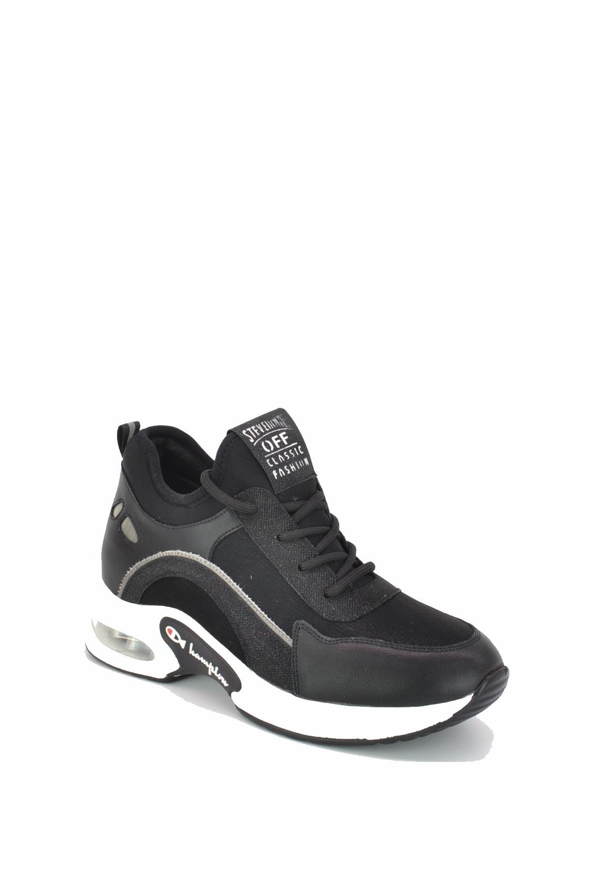 20K374-2 Kadın Anatomik Sneaker Spor Ayakkabı Siyah