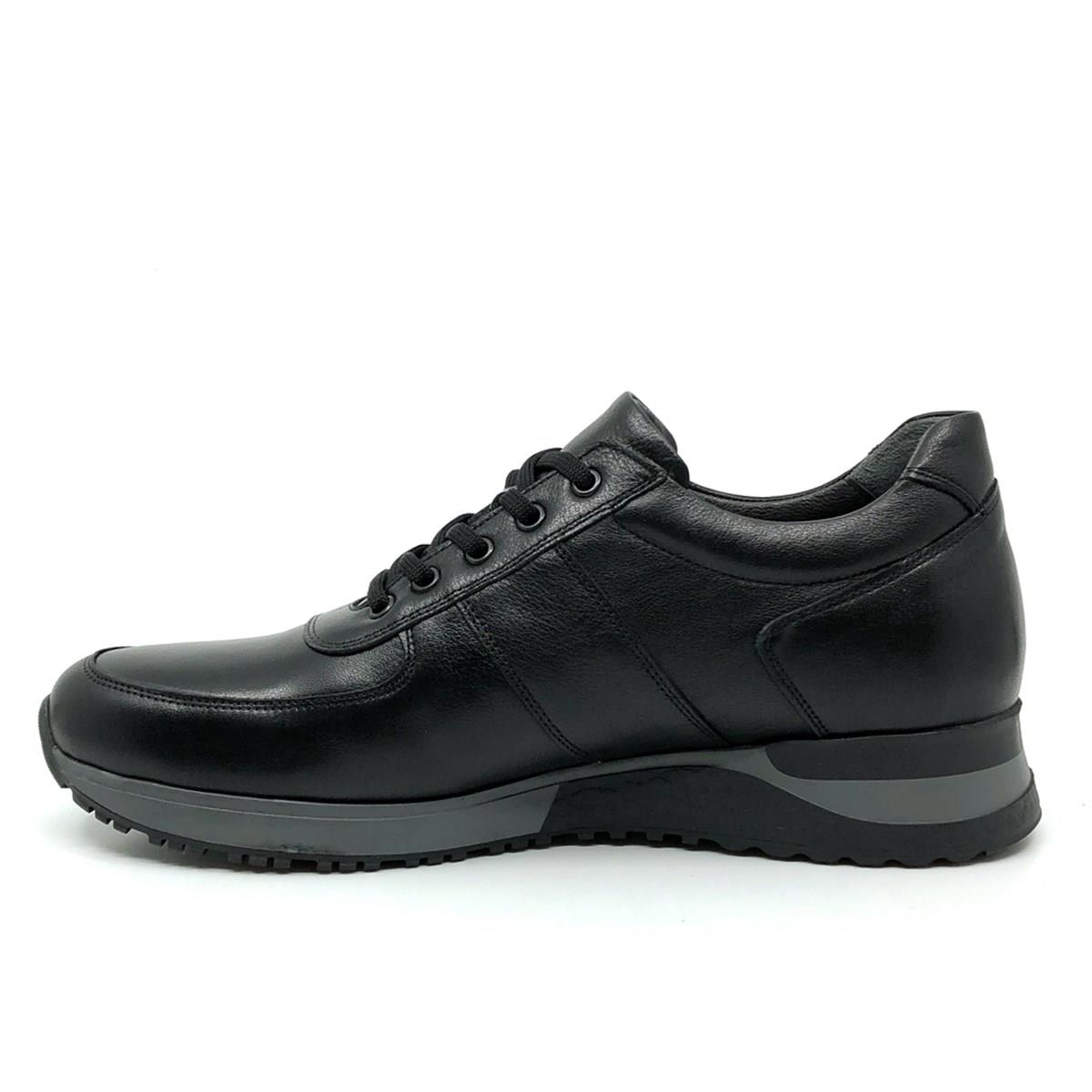 2101 Hakiki Deri  Erkek Sneaker Ayakkabı  Siyah