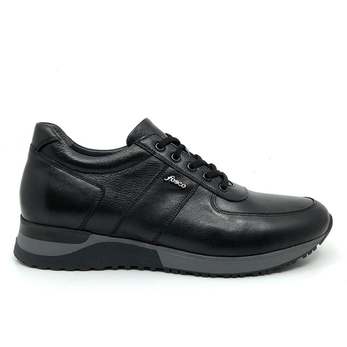2101 Hakiki Deri  Erkek Sneaker Ayakkabı  Siyah