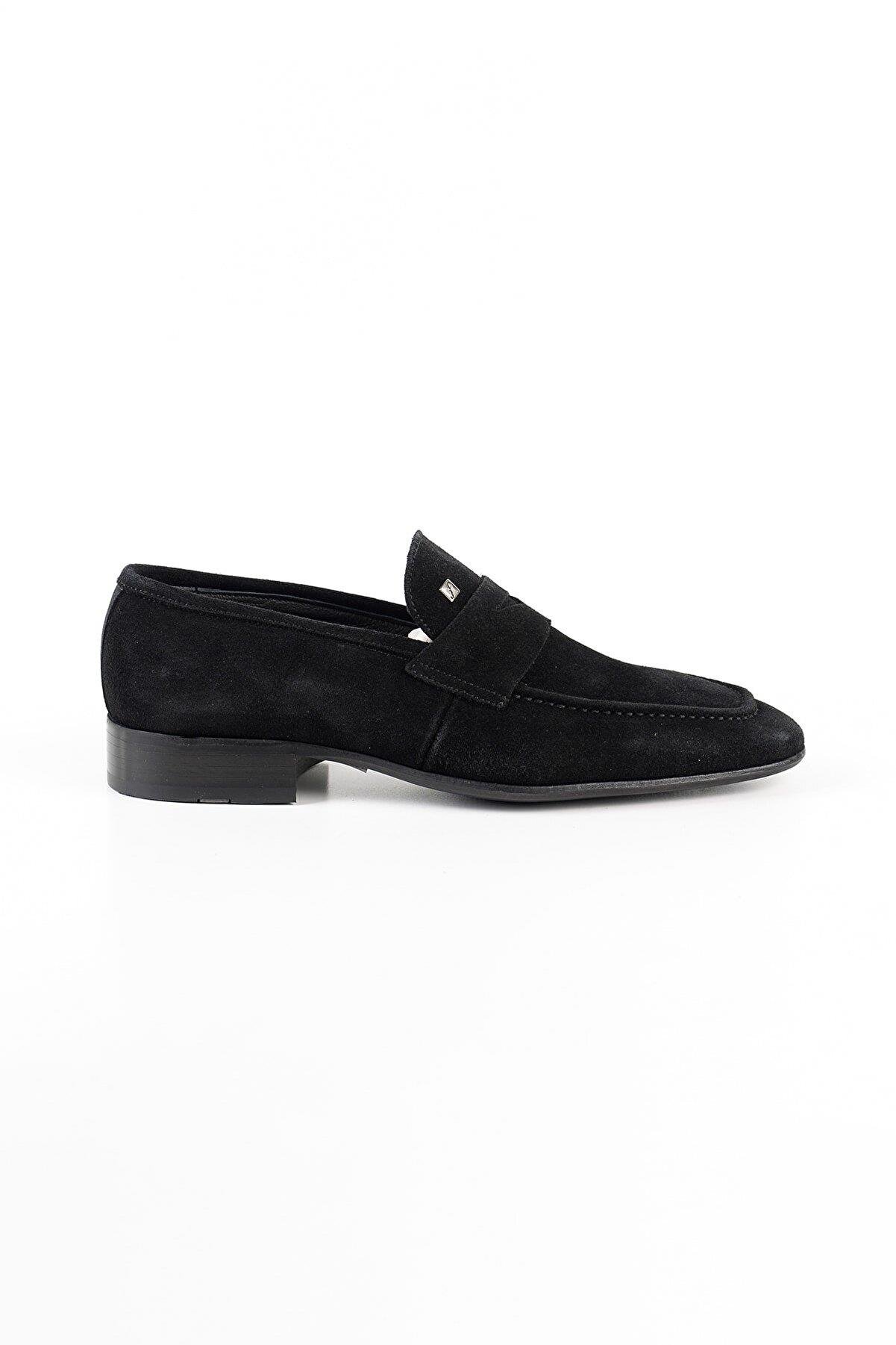 2103  Erkek Hakiki Deri Spor Klasik Ayakkabı Siyah Süet
