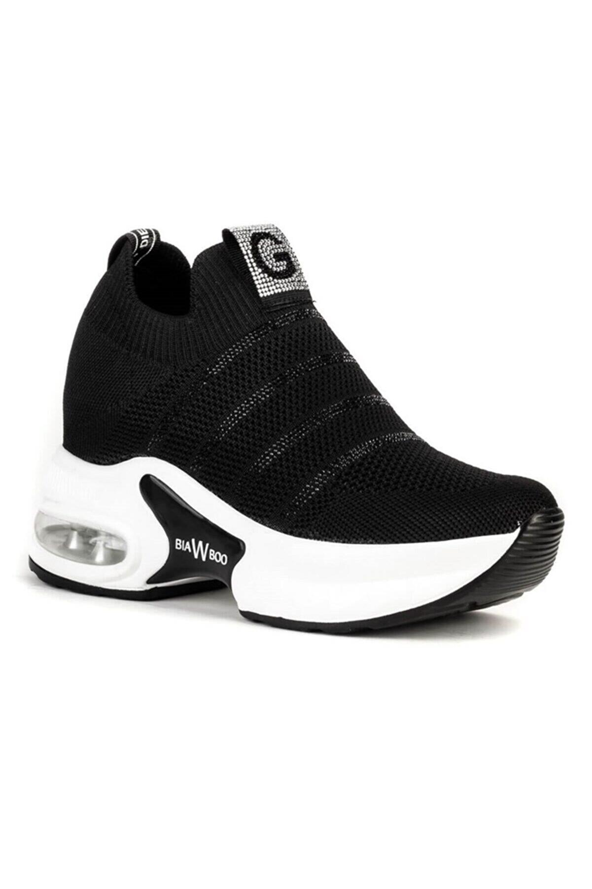 21K300-2 Kadın Air Max Taban Günlük Spor Ayakkabı Siyah
