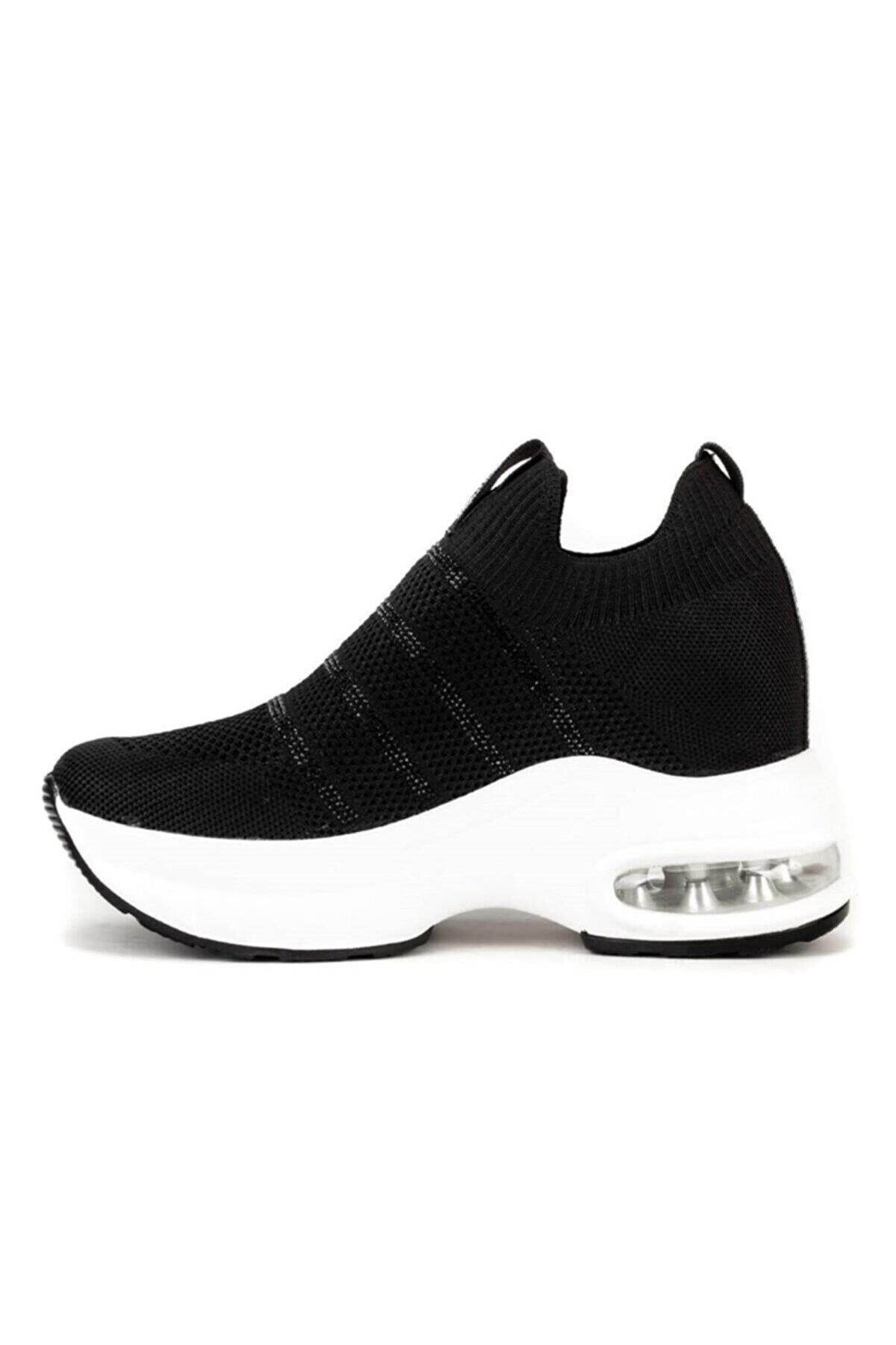 21K300-2 Kadın Air Max Taban Günlük Spor Ayakkabı Siyah