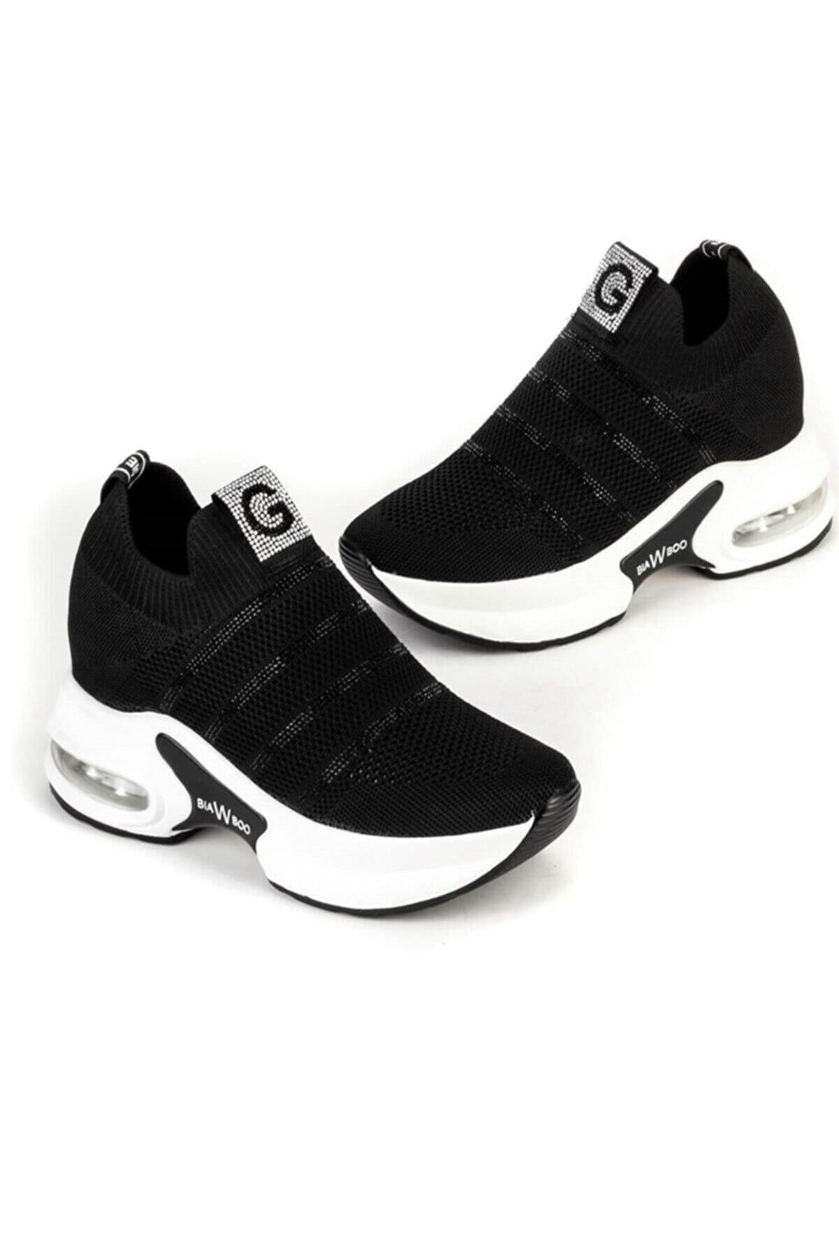 21K300-2 Kadın Air Max Taban Günlük Spor Ayakkabı Siyah
