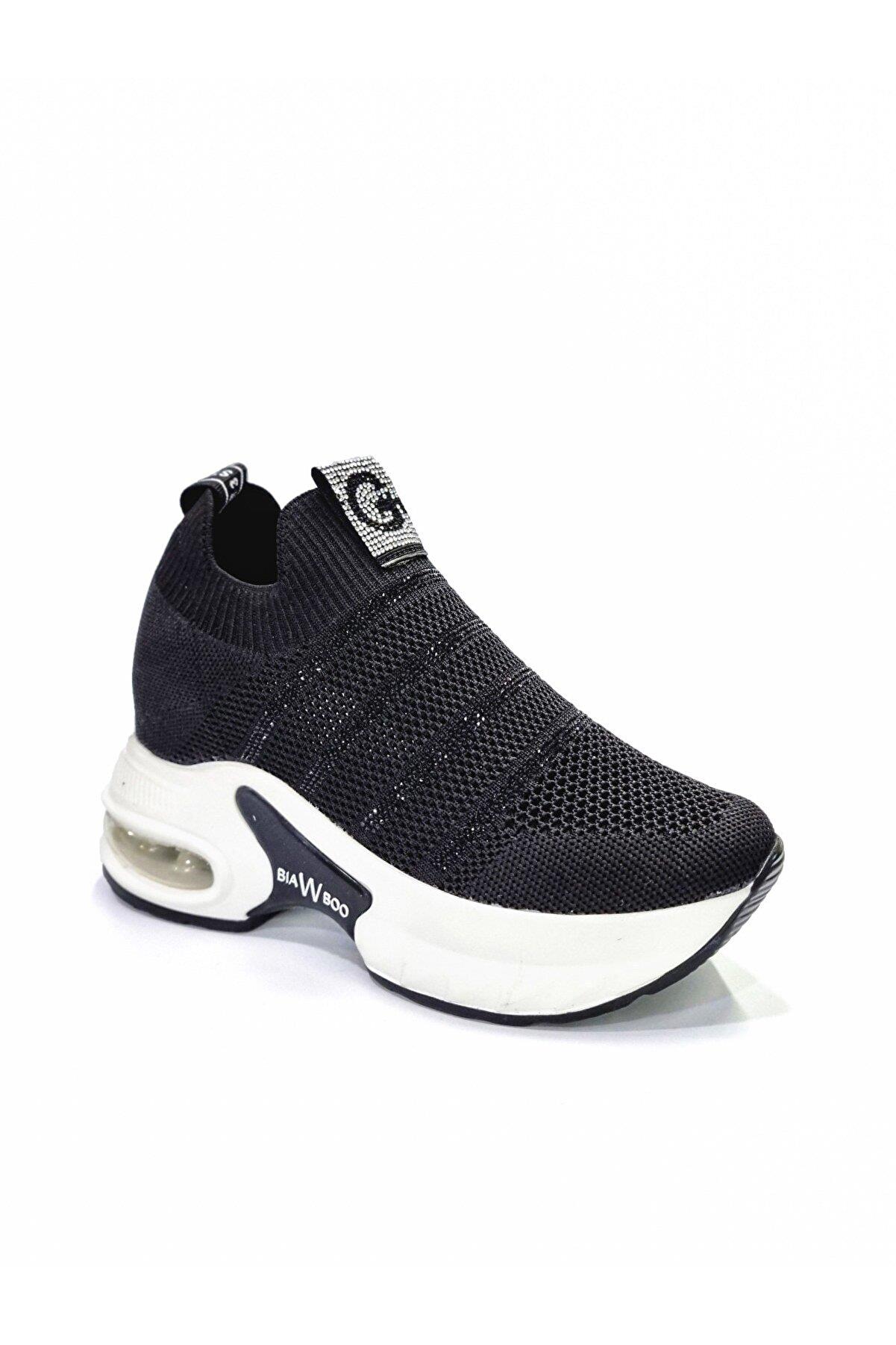 21K300-2 Kadın Air Max Taban Günlük Spor Ayakkabı Siyah