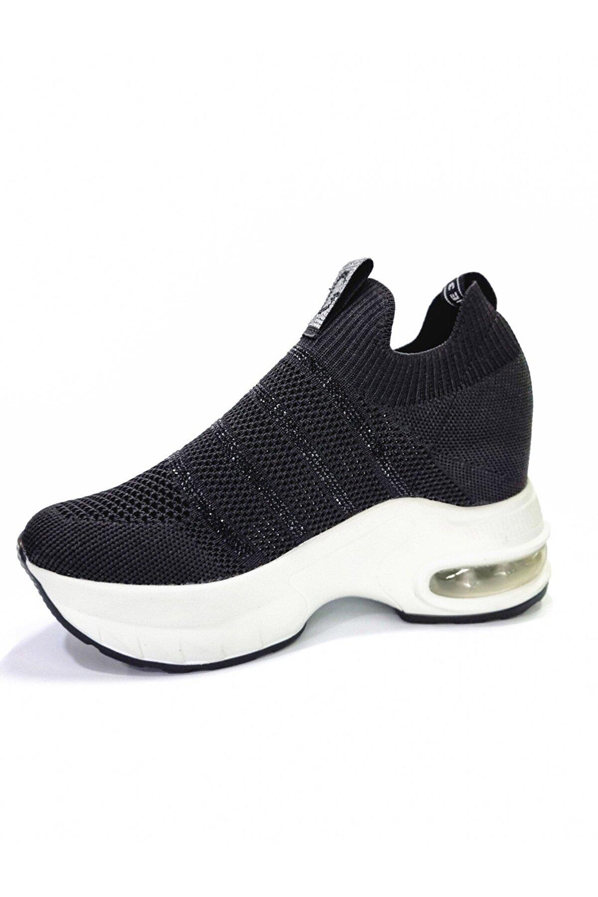 21K300-2 Kadın Air Max Taban Günlük Spor Ayakkabı Siyah