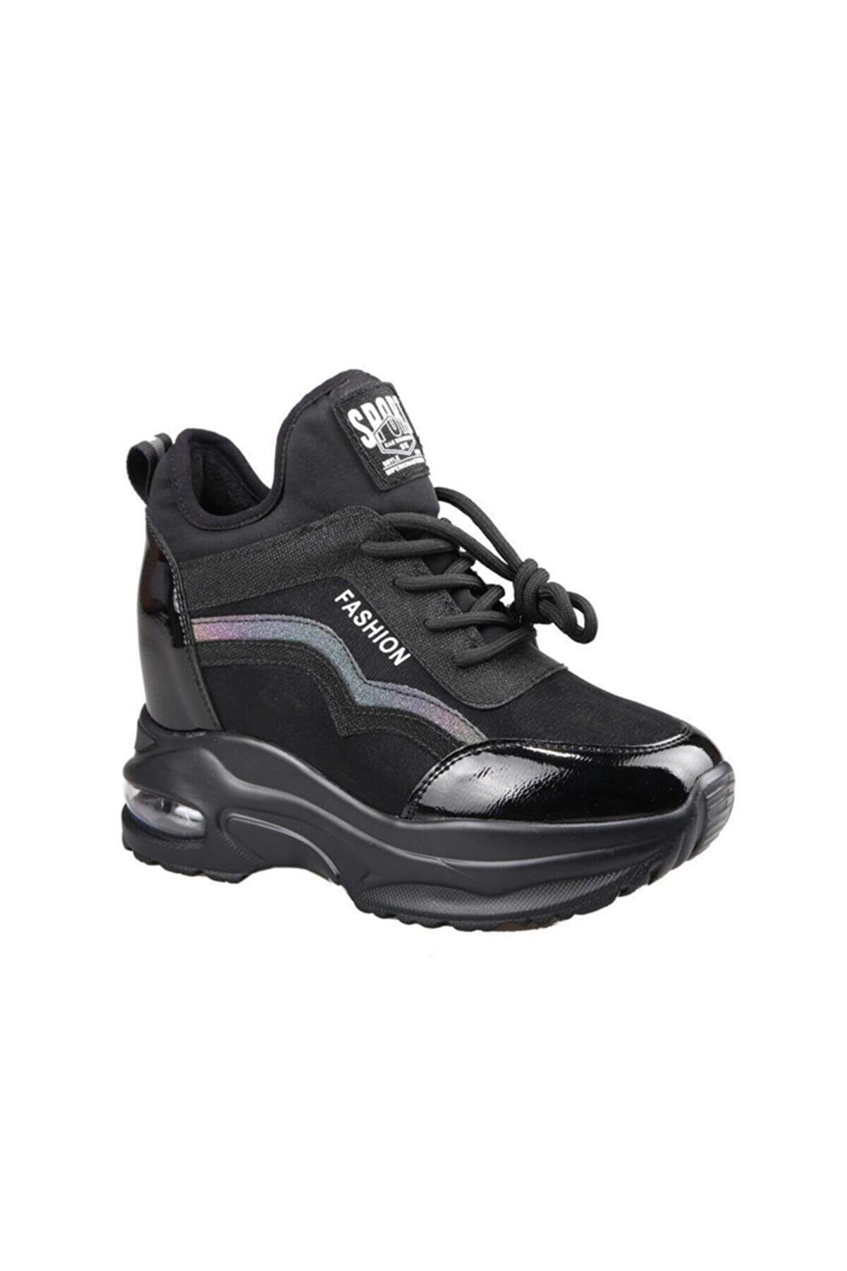 21K300-4 Kadın Fashion Spor Bot Siyah