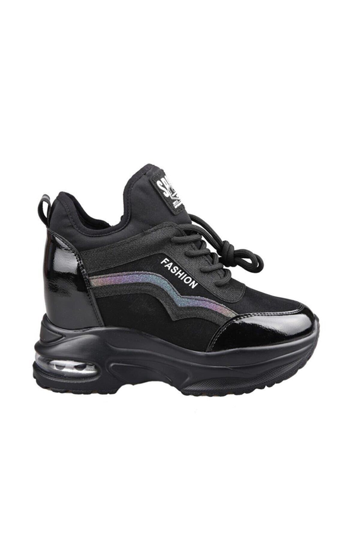 21K300-4 Kadın Fashion Spor Bot Siyah