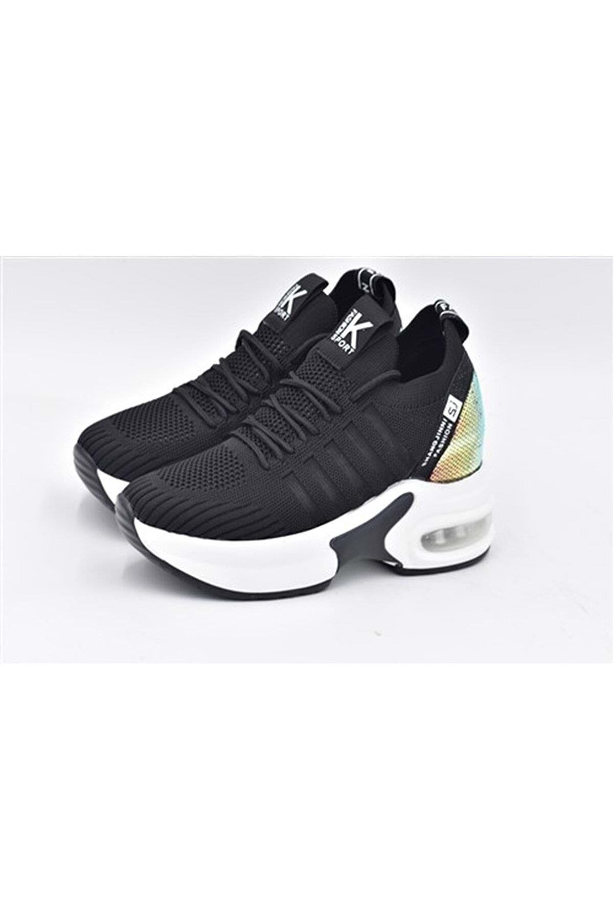 21K300-7 Kadın Air Tabanlı Fashion Spor Ayakkabı Siyah