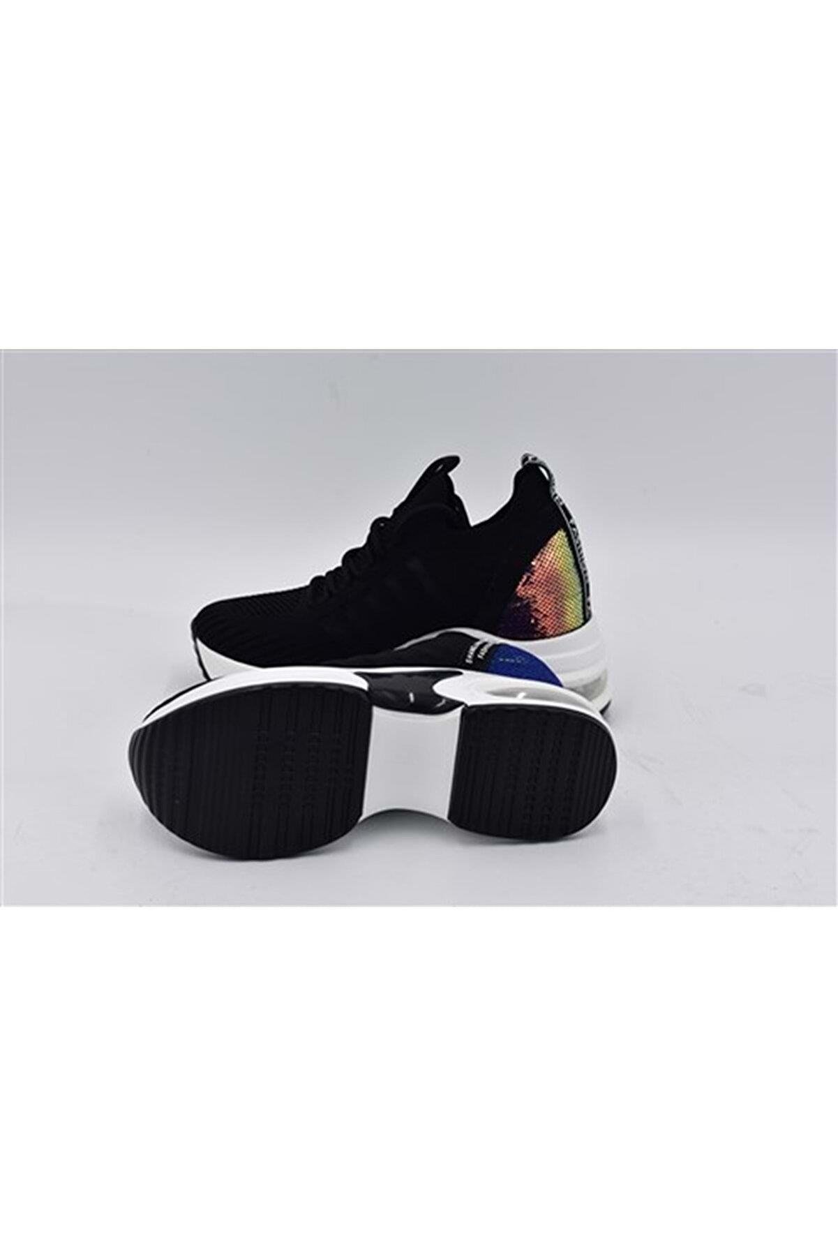 21K300-7 Kadın Air Tabanlı Fashion Spor Ayakkabı Siyah