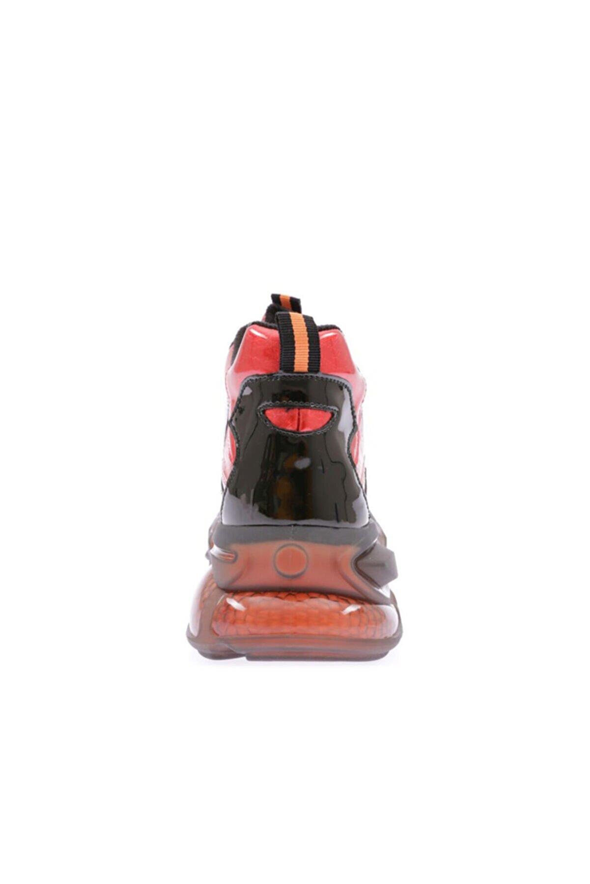 21K319-1 Kadın Fashion Spor Bot Kırmızı