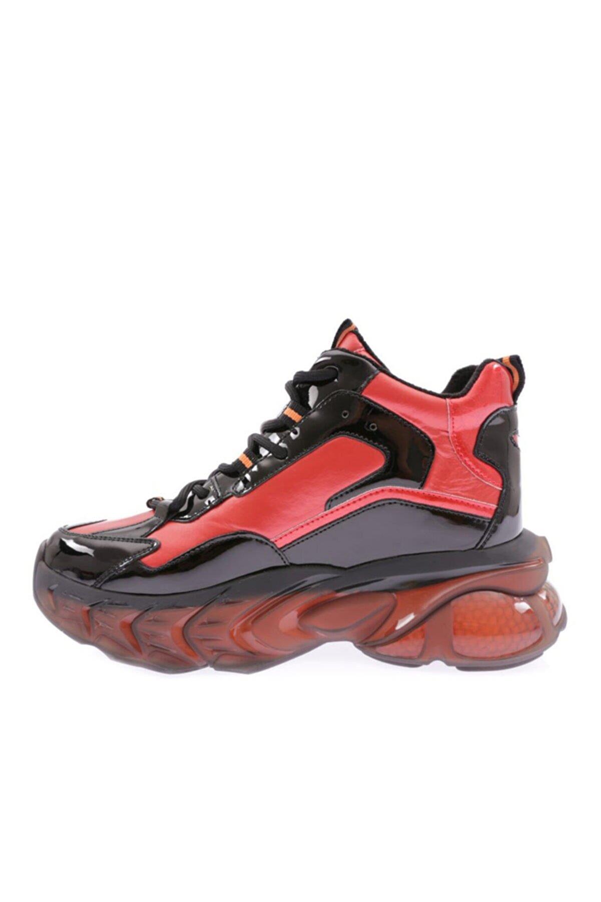 21K319-1 Kadın Fashion Spor Bot Kırmızı