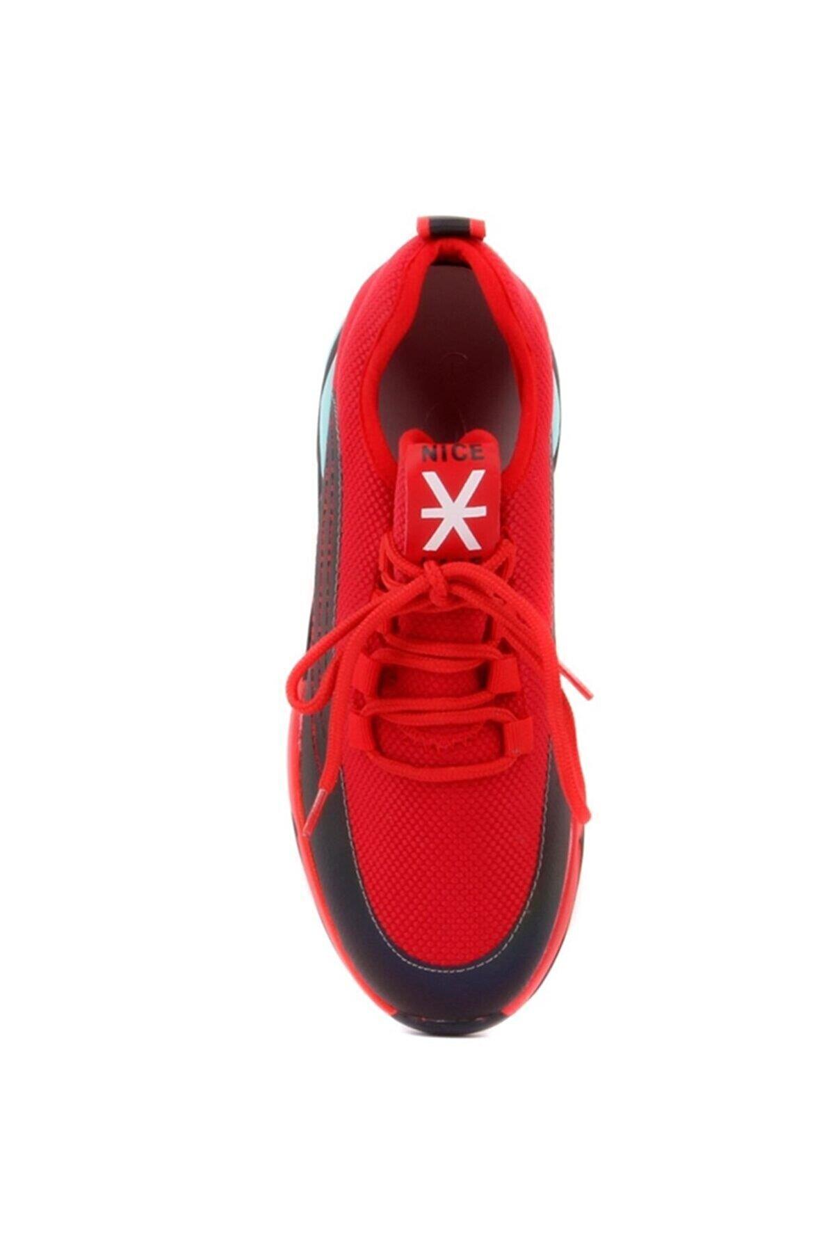 21K399 Kadın Günlük Sneaker Spor Ayakkabı Kırmızı