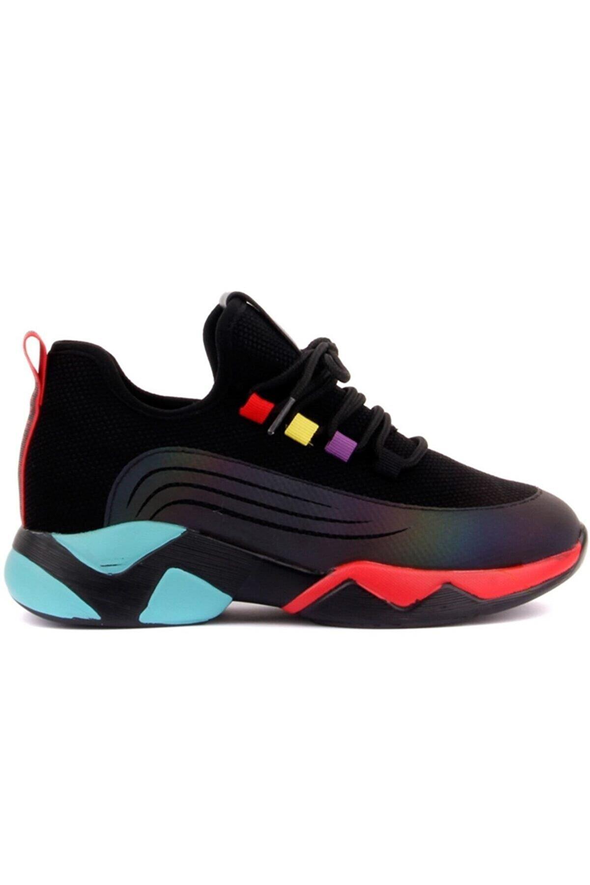 21K399 Kadın Günlük Sneaker Spor Ayakkabı Siyah