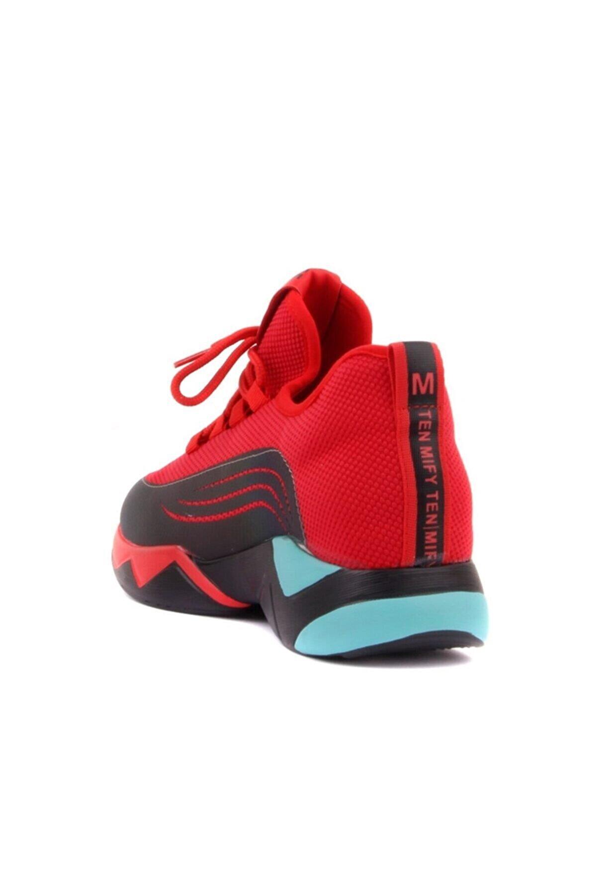 21K399 Kadın Günlük Sneaker Spor Ayakkabı Kırmızı