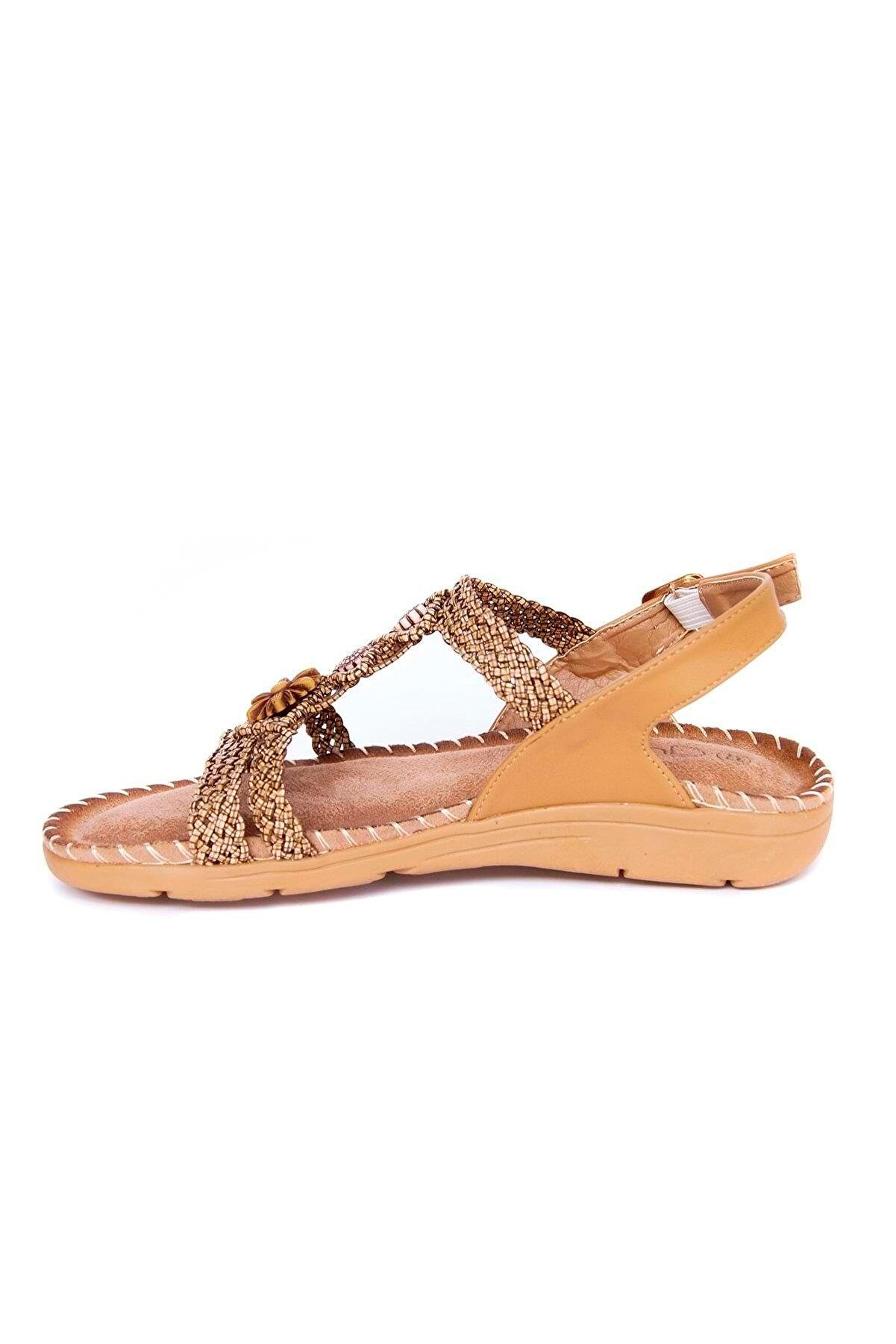 21Y150-39 Kadın Günlük Sandalet Taba