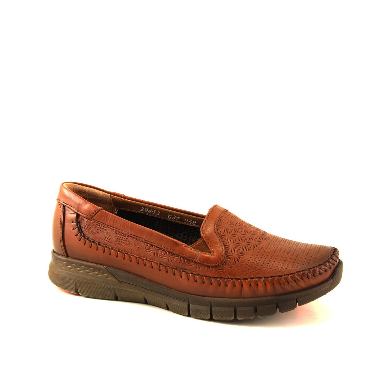 29413 Hakiki Deri Kadın Anatomik Günlük Ayakkabı Taba
