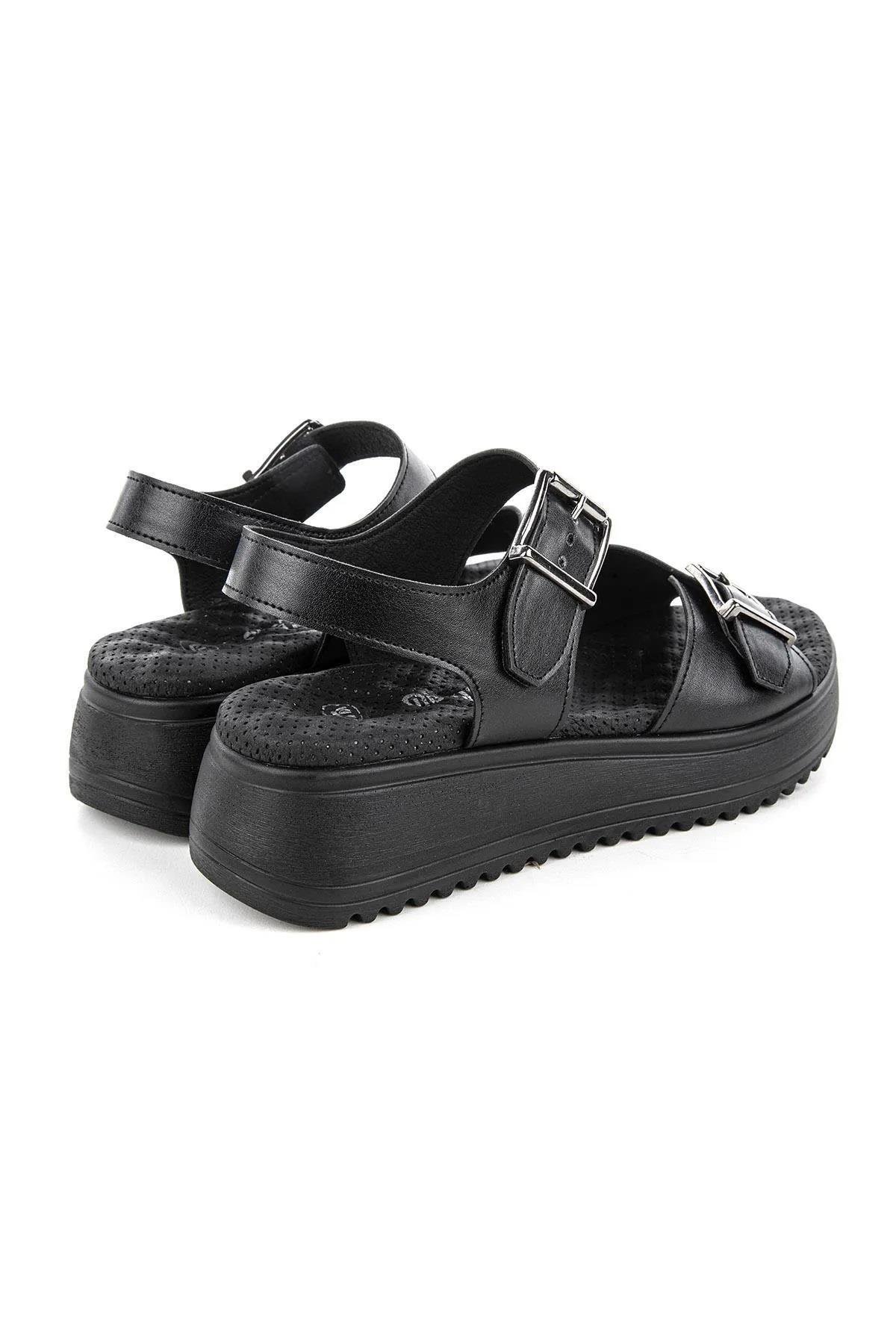 34213 Beebi Anatomik Air Max Taban Kadın Sandalet Siyah