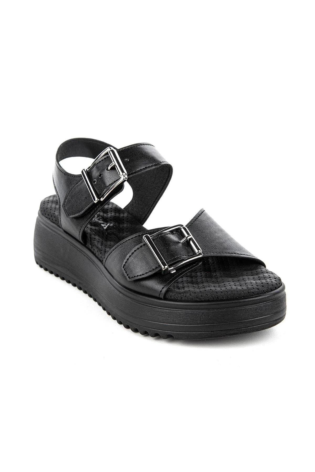 34213 Beebi Anatomik Air Max Taban Kadın Sandalet Siyah
