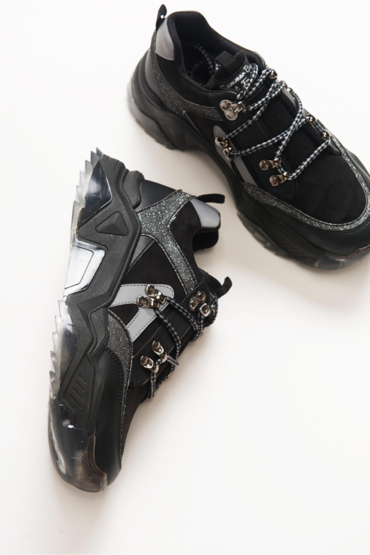65136 Kadın Sneaker Fashıon Spor Ayakkabı Siyah