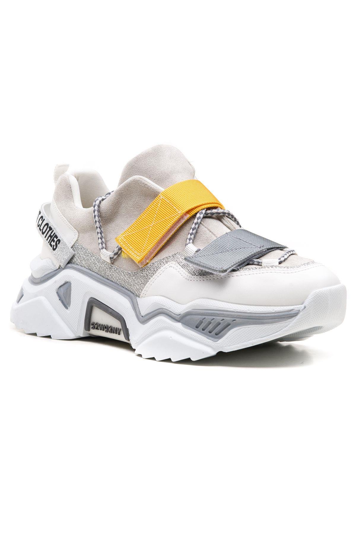 65140 Kadın Fashion Sneaker Spor Ayakkabı Beyaz
