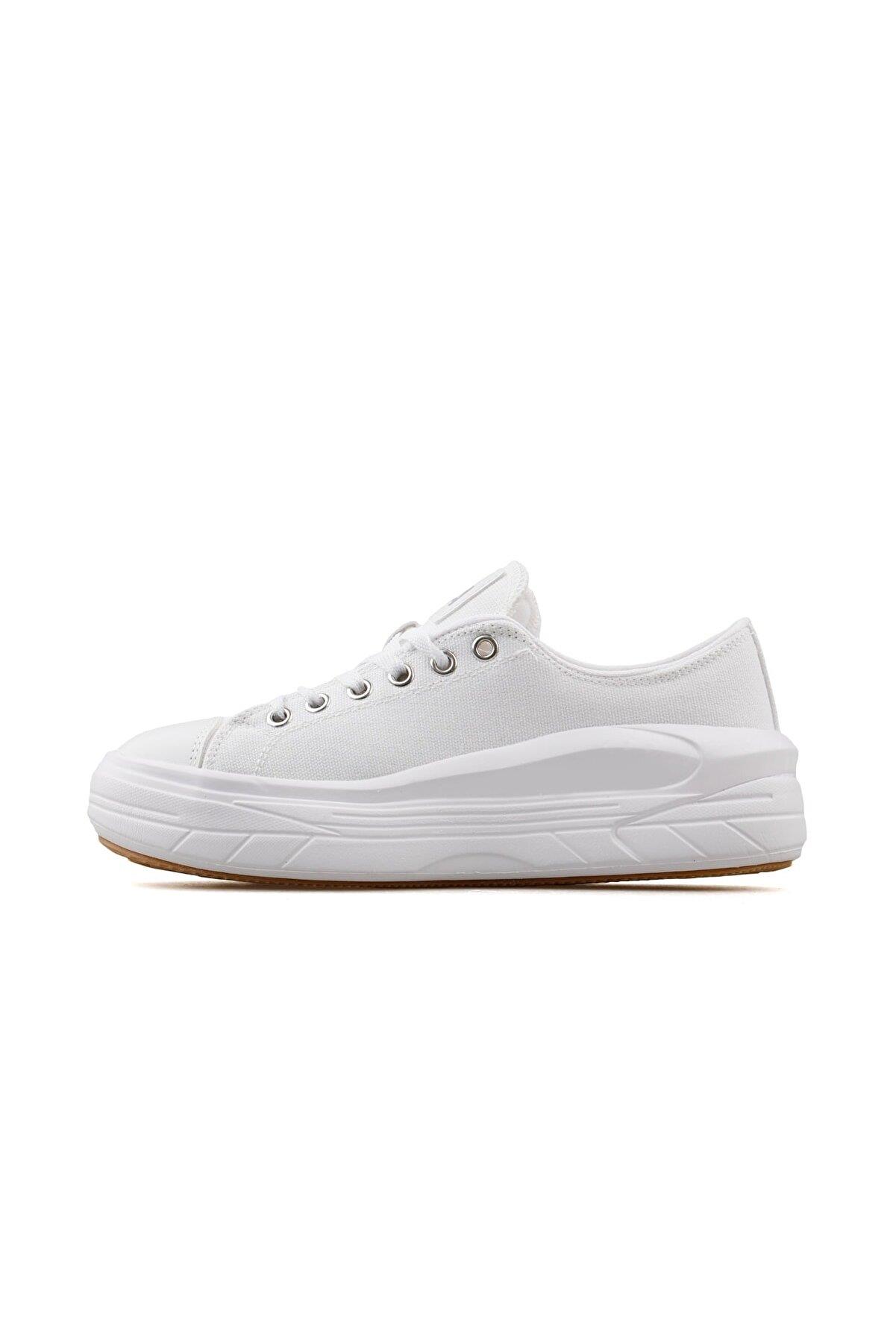 G.Cleme Unisex Günlük Sneaker Spor Ayakkabı Beyaz