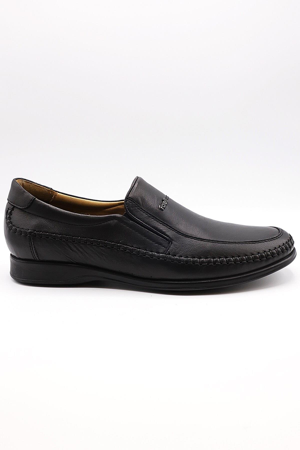 M10601 Hakiki Deri Erkek Comfort Ayakkabı Siyah