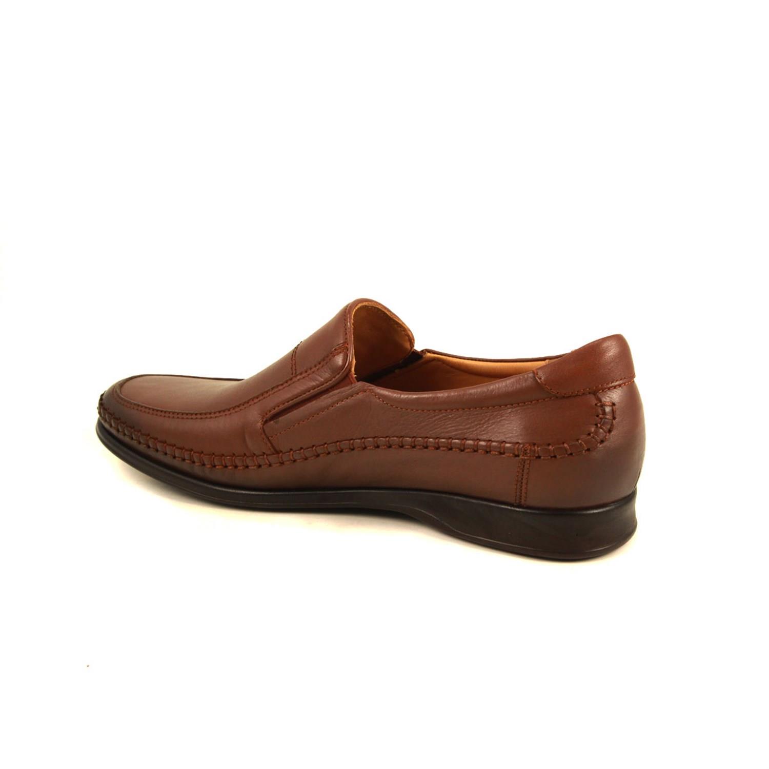 M10601 Hakiki Deri Erkek Comfort Ayakkabı Taba