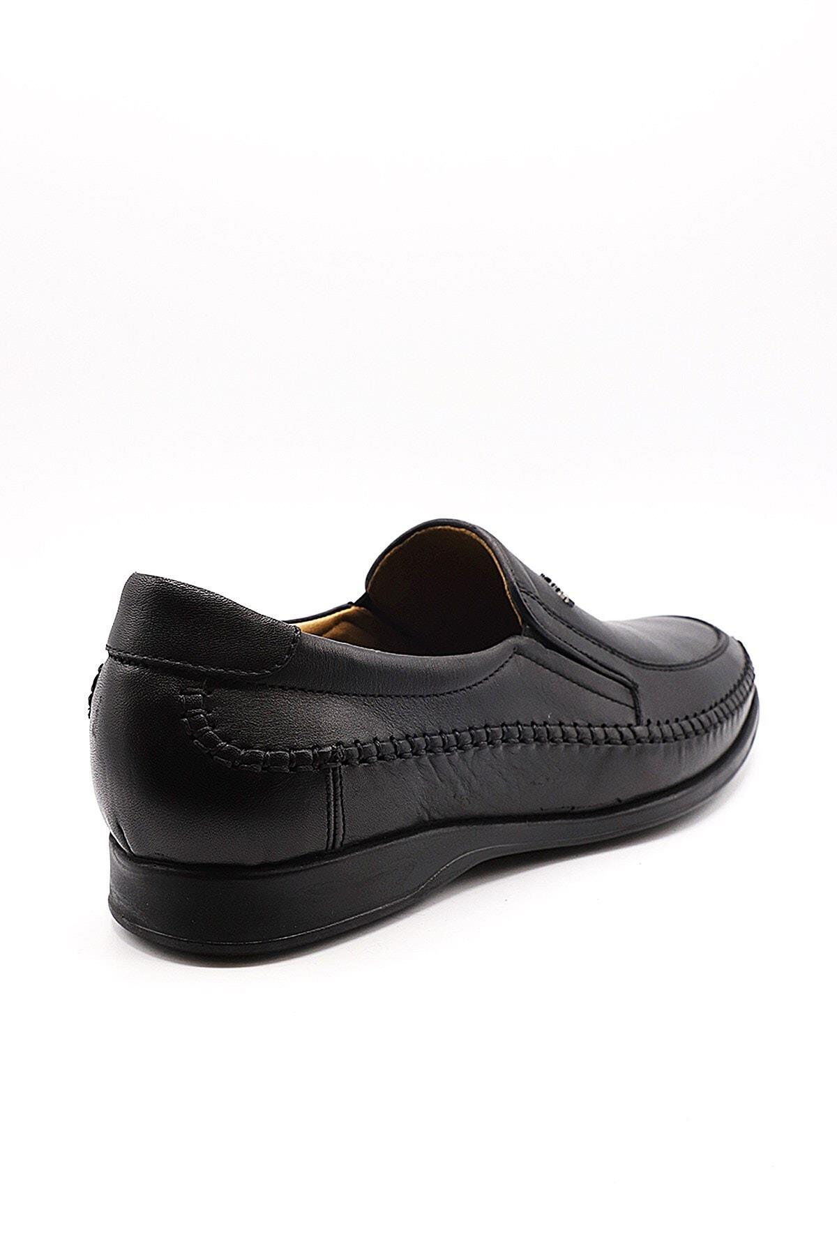 M10601 Hakiki Deri Erkek Comfort Ayakkabı Siyah