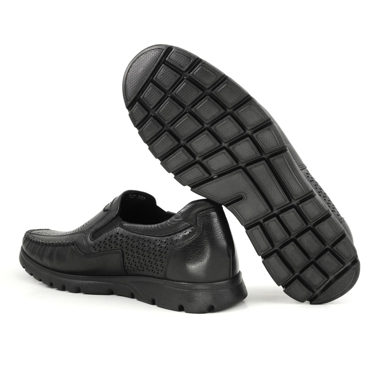 M32618 Hakiki Deri Erkek Comfort Ayakkabı Siyah