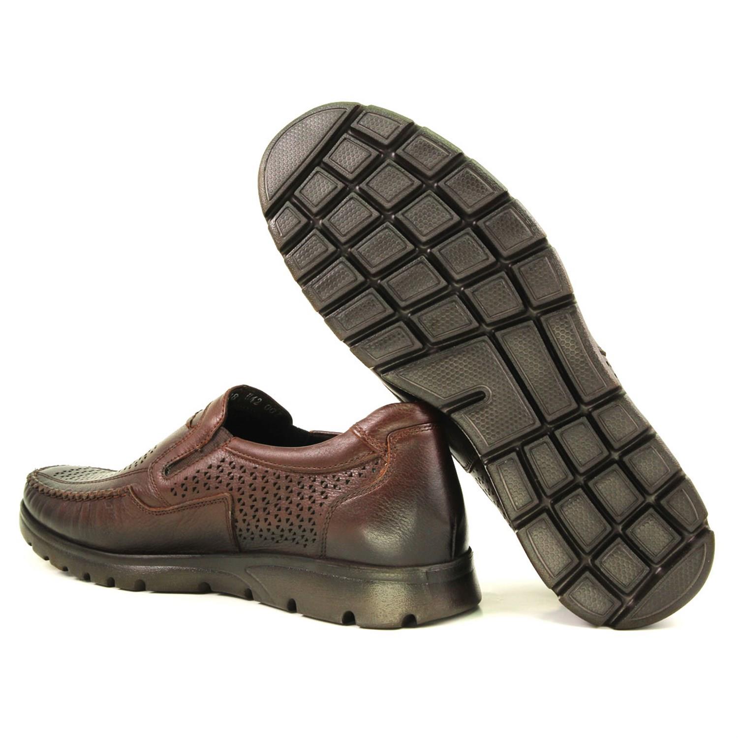 M32618 Hakiki Deri Erkek Comfort Ayakkabı Kahverengi