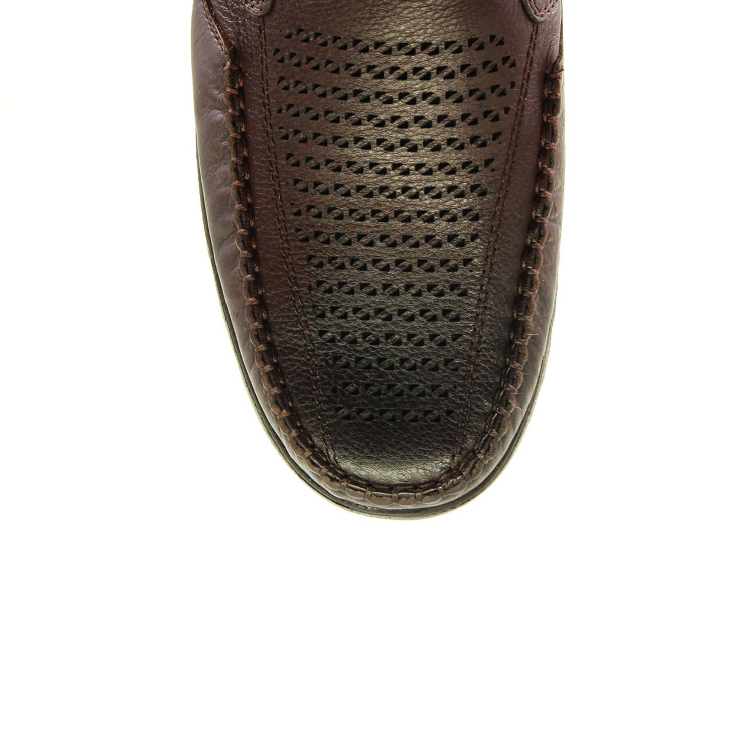 M32618 Hakiki Deri Erkek Comfort Ayakkabı Kahverengi