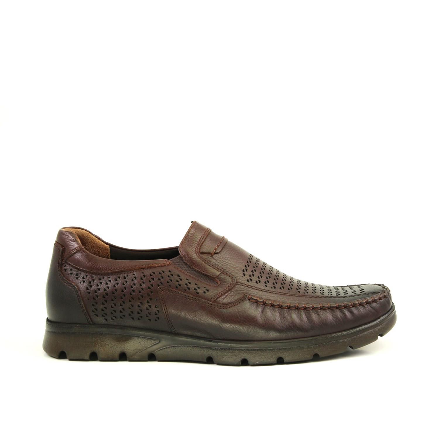 M32618 Hakiki Deri Erkek Comfort Ayakkabı Kahverengi