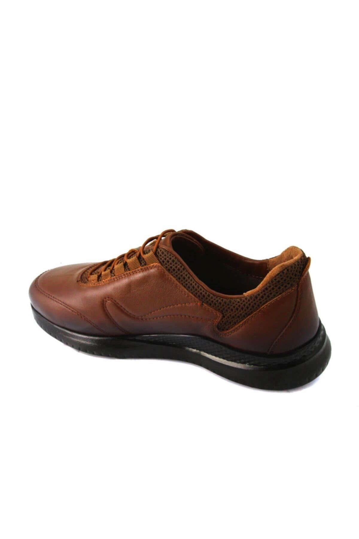 M47906 Hakiki Deri Erkek Comfort Spor Ayakkabı Taba