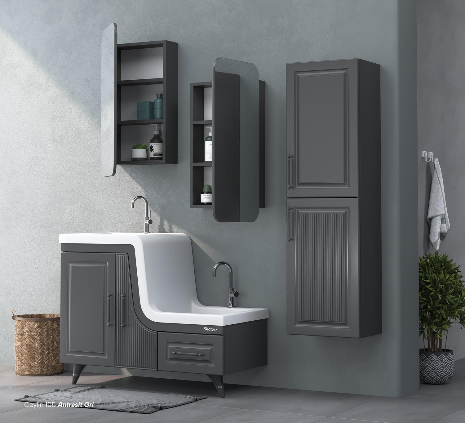 ABDEST ALMA ÜNİTELİ BANYO DOLABI